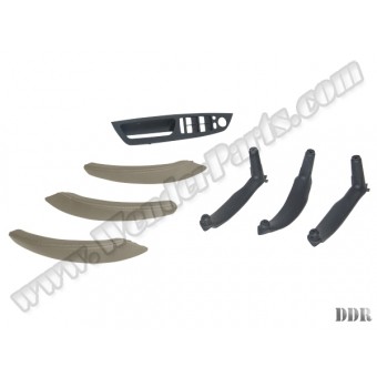 Kapı Tutamak Seti X5:E70+LCI X6:E71 Ön&Arka; Krema Deri Kaplamalı